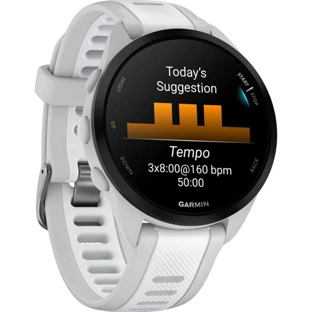 Garmin Forerunner 165 Sport Watch Gray + Whitestone with Charging Dock Bundle - Image 7