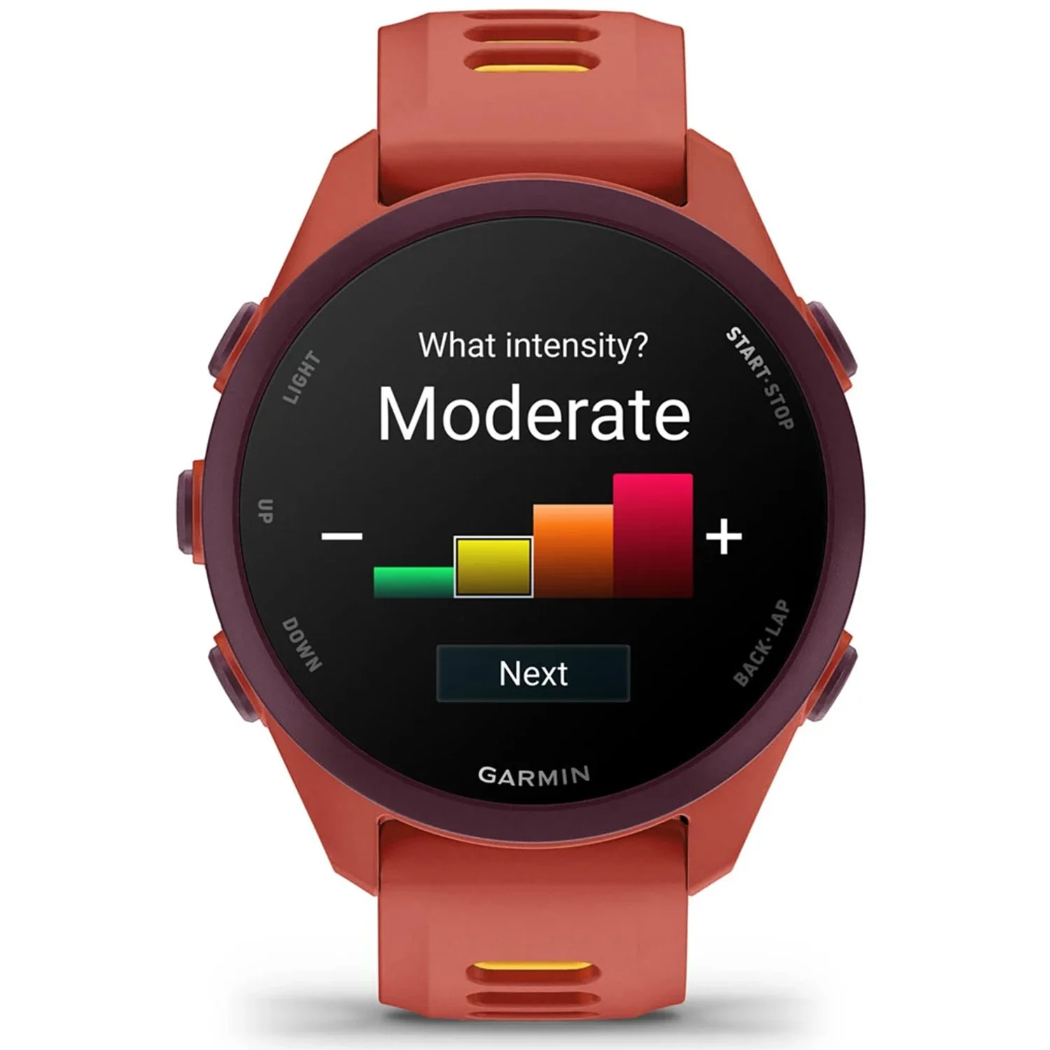 Garmin Forerunner 170 Music GPS Running Smartwatch, Red Pink/Mango - Image 5
