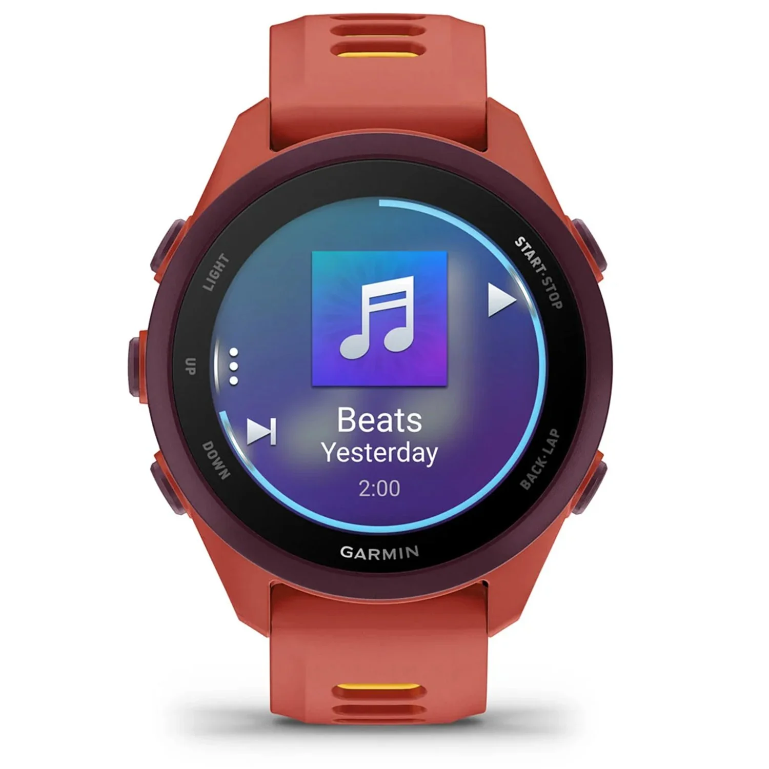 Garmin Forerunner 170 Music GPS Running Smartwatch, Red Pink/Mango - Image 7