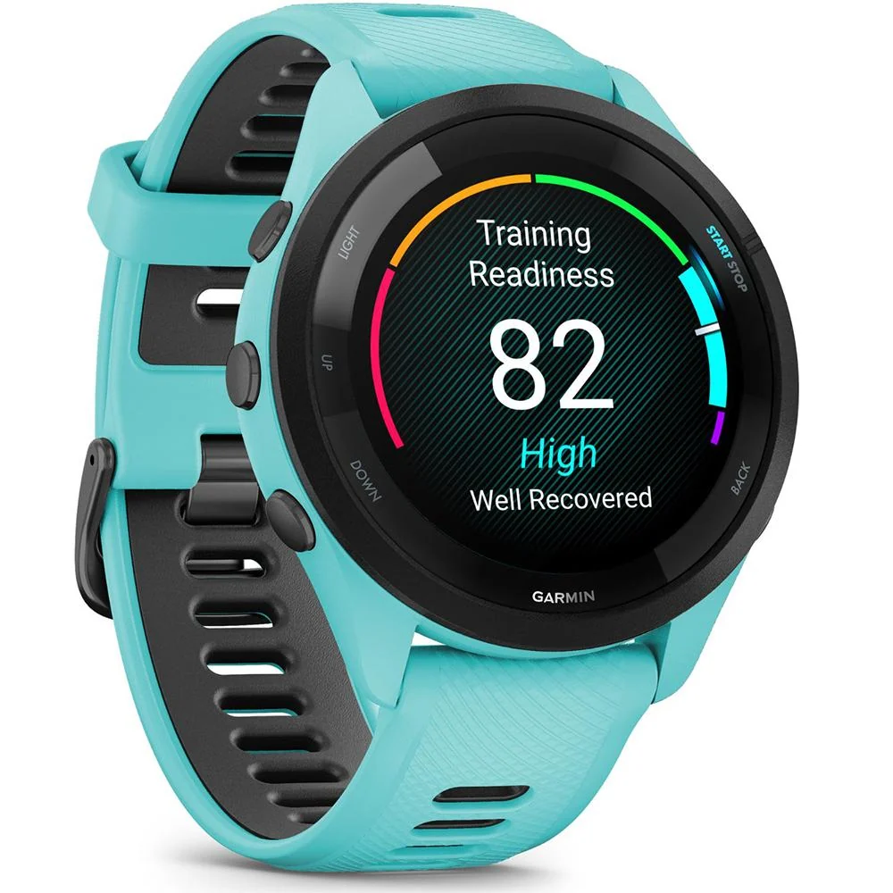 Garmin Forerunner 265 GPS Smartwatch Aqua/Black + Bottle & Heart Rate Strap M-XL - Image 6