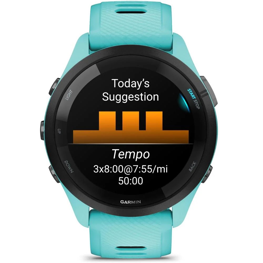 Garmin Forerunner 265 GPS Smartwatch, Aqua/Black w/ Accessories Bundle - Image 5