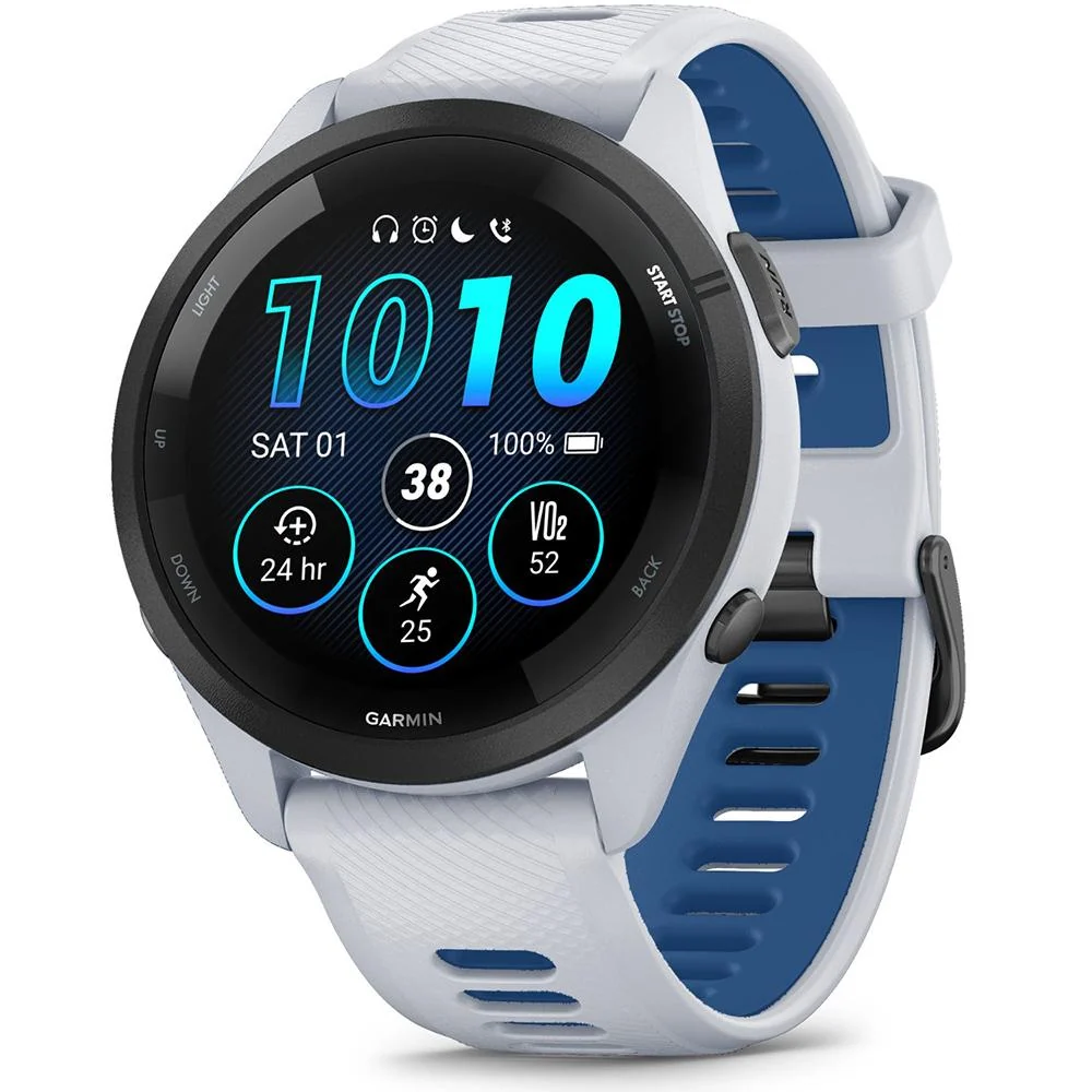 Garmin Forerunner 265 GPS Smartwatch Tidal Blue with 22mm Milanese Band Bundle - Image 2