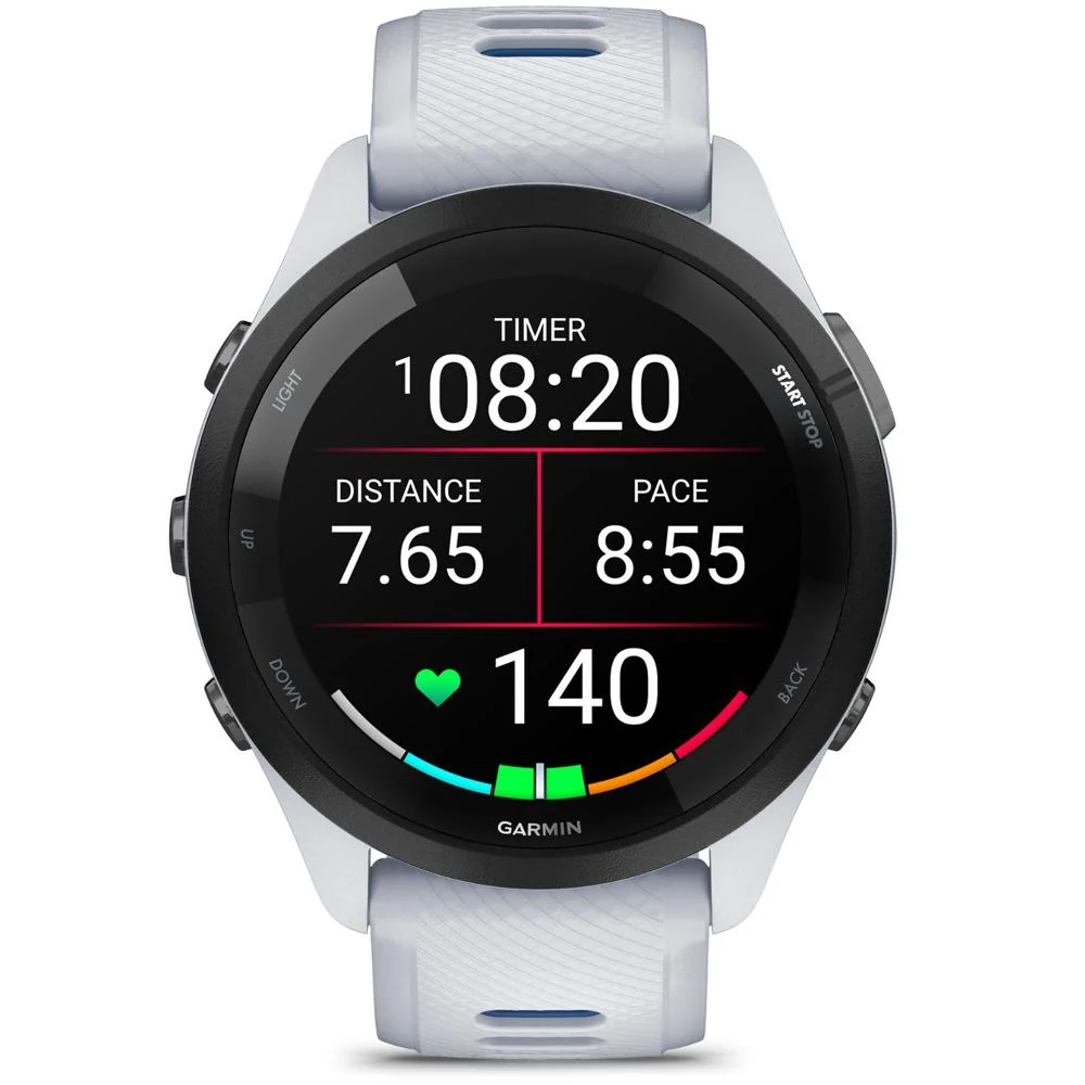 Garmin Forerunner 265 GPS Smartwatch, Whitestone/Tidal Blue w/ Accessories Bundle - Image 3