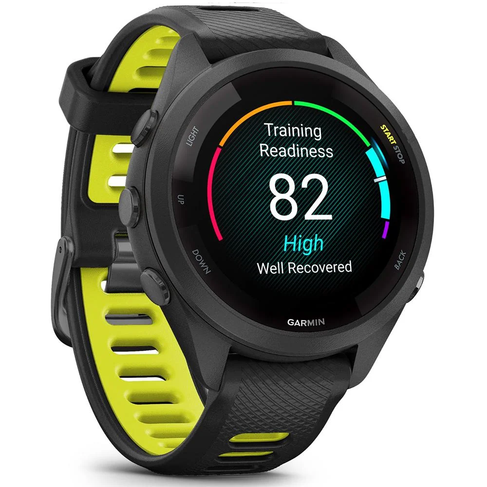 Garmin Forerunner 265S GPS Smartwatch Black/Amp Yellow with Charging Dock Bundle - Image 7
