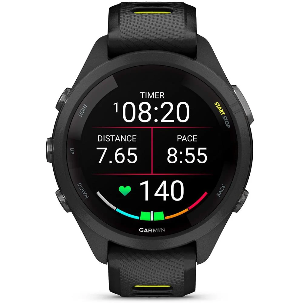 Garmin Forerunner 265S GPS Smartwatch Black/Amp Yellow with Nylon Band Bundle - Image 3