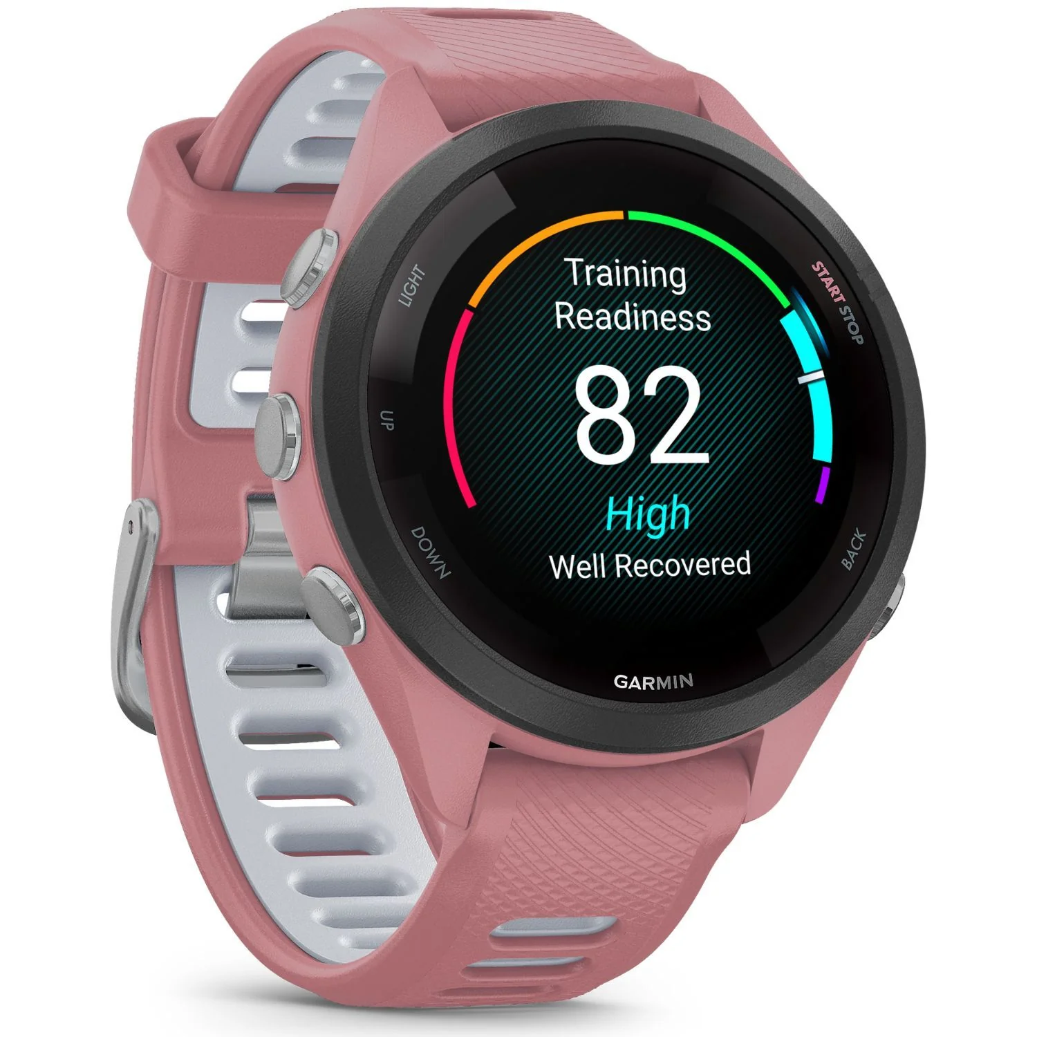 Garmin Forerunner 265S GPS Smartwatch, Light Pink/Whitestone - Image 3