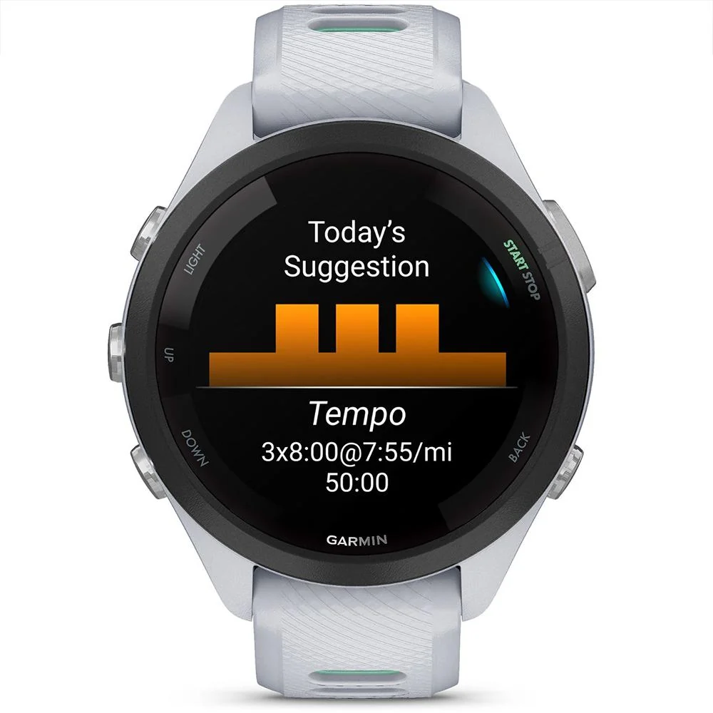 Garmin Forerunner 265S GPS Smartwatch, Whitestone/Neo Tropic w/ Accessories Bundle - Image 5