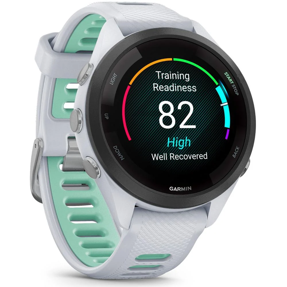 Garmin Forerunner 265S GPS Smartwatch, Whitestone/Neo Tropic w/ Accessories Bundle - Image 4