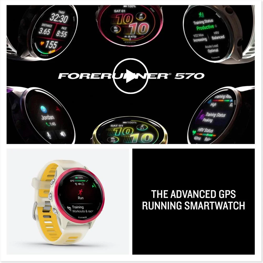 Garmin Forerunner 570 42mm GPS Smartwatch, Aluminum + Accessories Bundle - Image 9