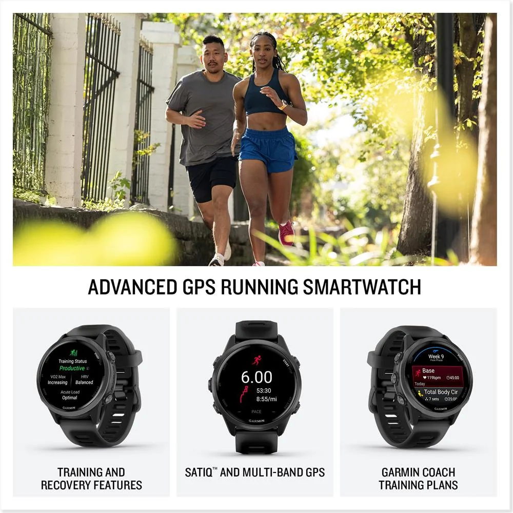 Garmin Forerunner 570 42mm GPS Smartwatch, Aluminum & Black Band + Accessories Bundle - Image 3