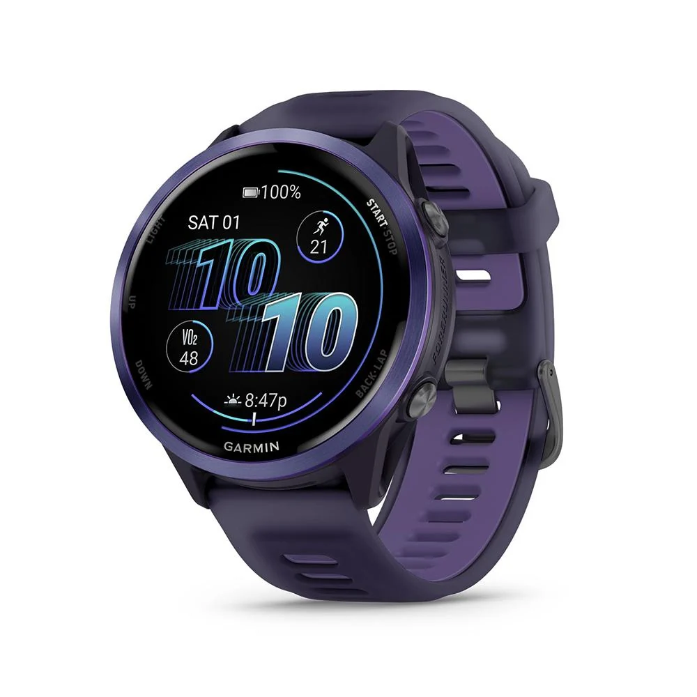 Garmin Forerunner 570 47mm GPS Smartwatch Aluminum and Indigo Band + Band Bundle - Image 2