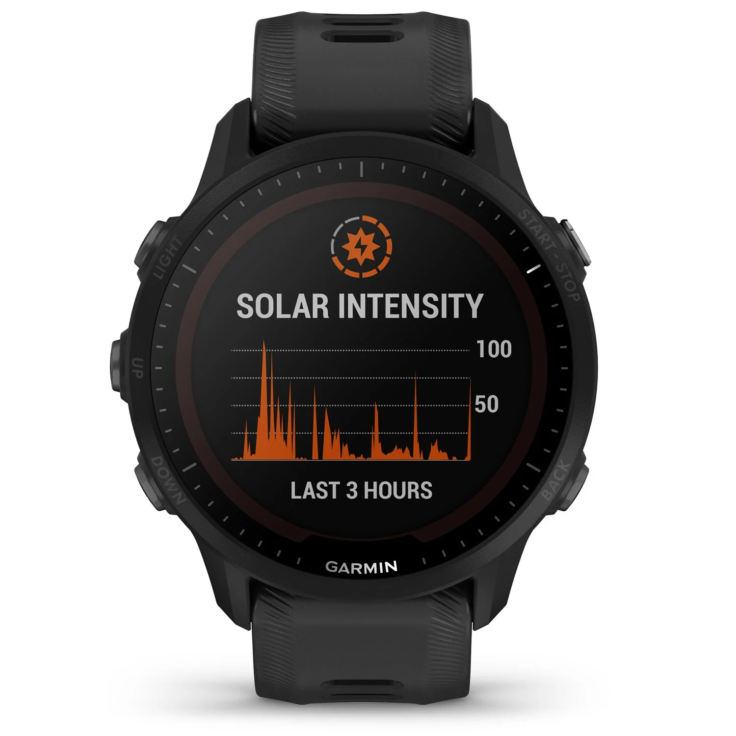 Garmin Forerunner 955 Solar GPS Smartwatch, Black - Image 2
