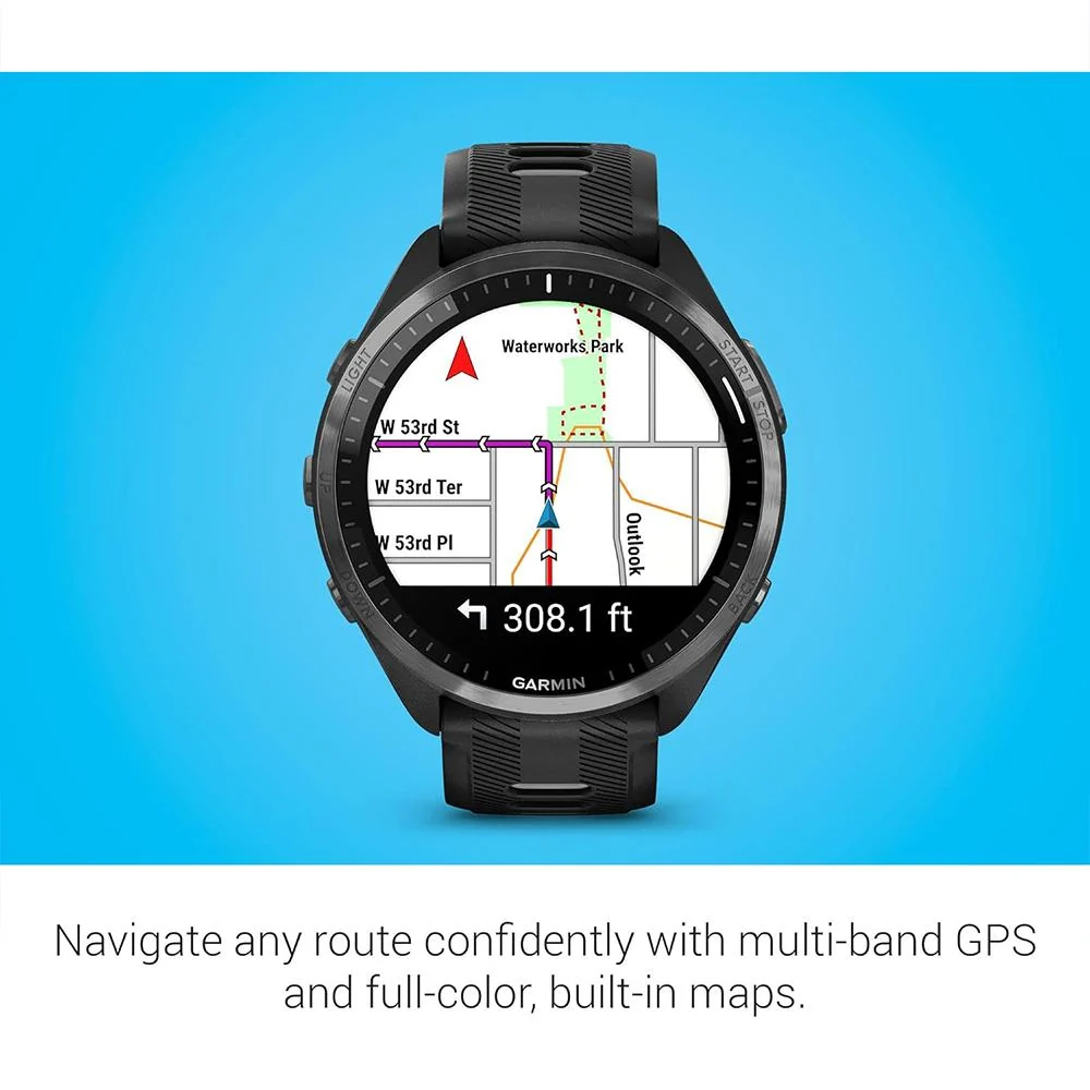 Garmin Forerunner 965 Running Smartwatch Black and Gray + 2 Year Warranty Bundle - Image 9