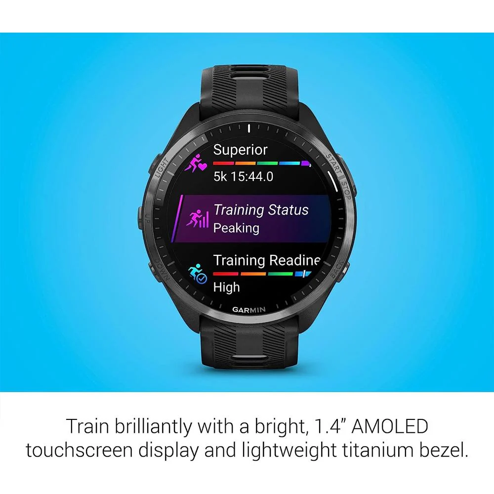 Garmin Forerunner 965 Running Smartwatch, Black & Powder Gray w/ Accessories Bundle - Image 4