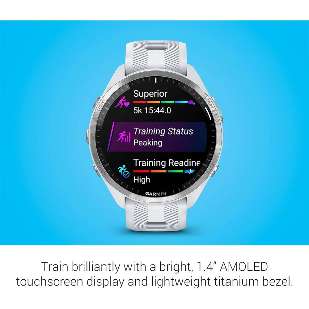 Garmin Forerunner 965 Running Smartwatch Whitestone and Gray + Charging Bundle - Image 7