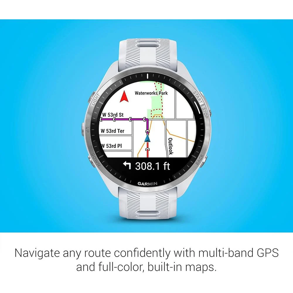 Garmin Forerunner 965 Running Smartwatch Whitestone and Gray + Charging Bundle - Image 8