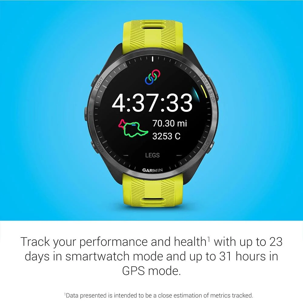 Garmin Forerunner 965 Running Smartwatch Yellow and Black+2 Year Warranty Bundle - Image 8