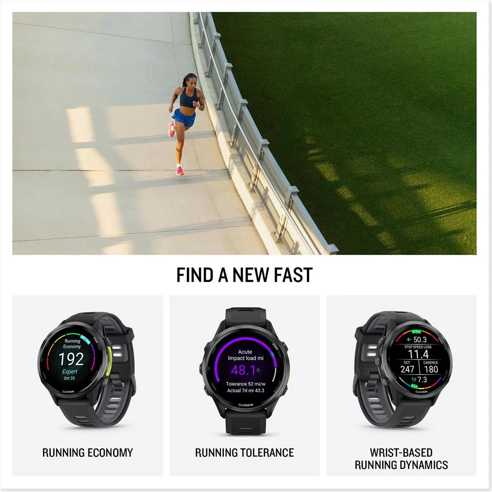 Garmin Forerunner 970 GPS Smartwatch, Carbon Gray DLC Titanium + Accessories Bundle - Image 5