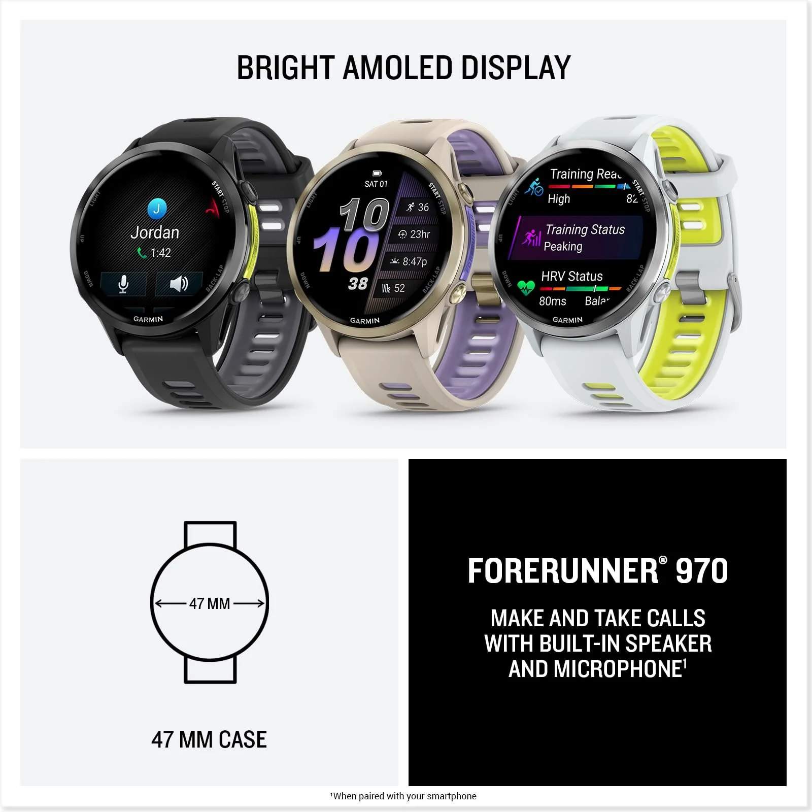 Garmin Forerunner 970 GPS Smartwatch +Dust Cover (3Pack) +Protector +2 Yr Warranty Pack - Image 9
