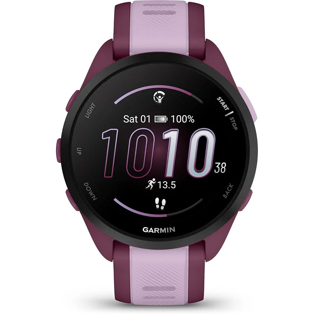 Garmin Garmin Forerunner 165 Music Smart Sport Watch, Berry + Lilac w/ Accessories Kit - Image 2
