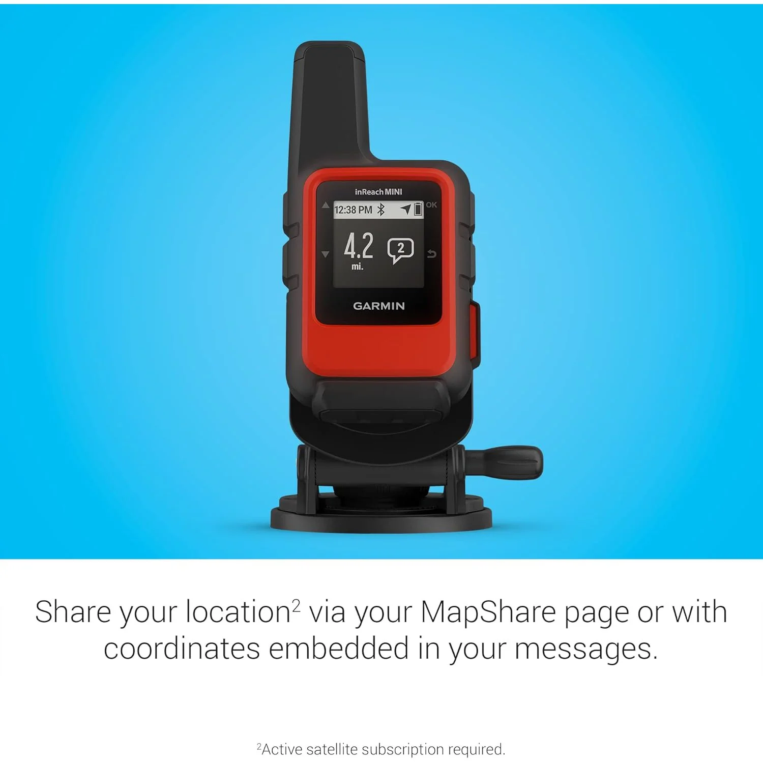 Garmin inReach Mini 2 Compact Satellite Communicator Marine Bundle Flame Red - Image 9
