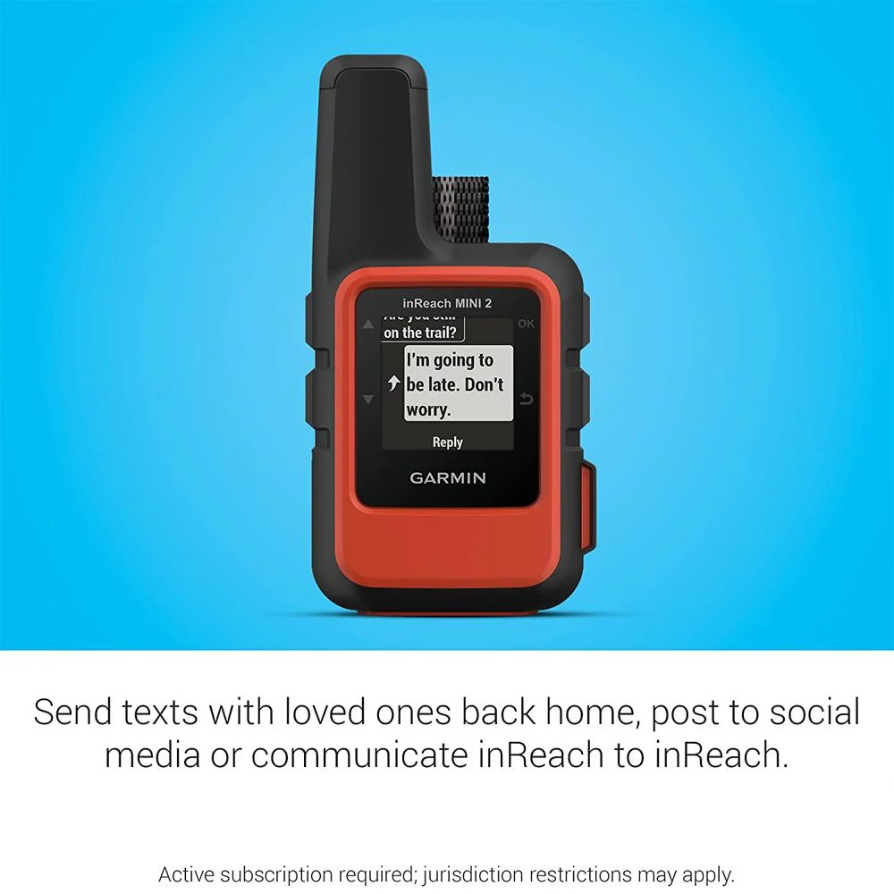 Garmin inReach Mini 2 Portable Satellite GPS Navigator (Flame Red) w/ Warranty Bundle - Image 5