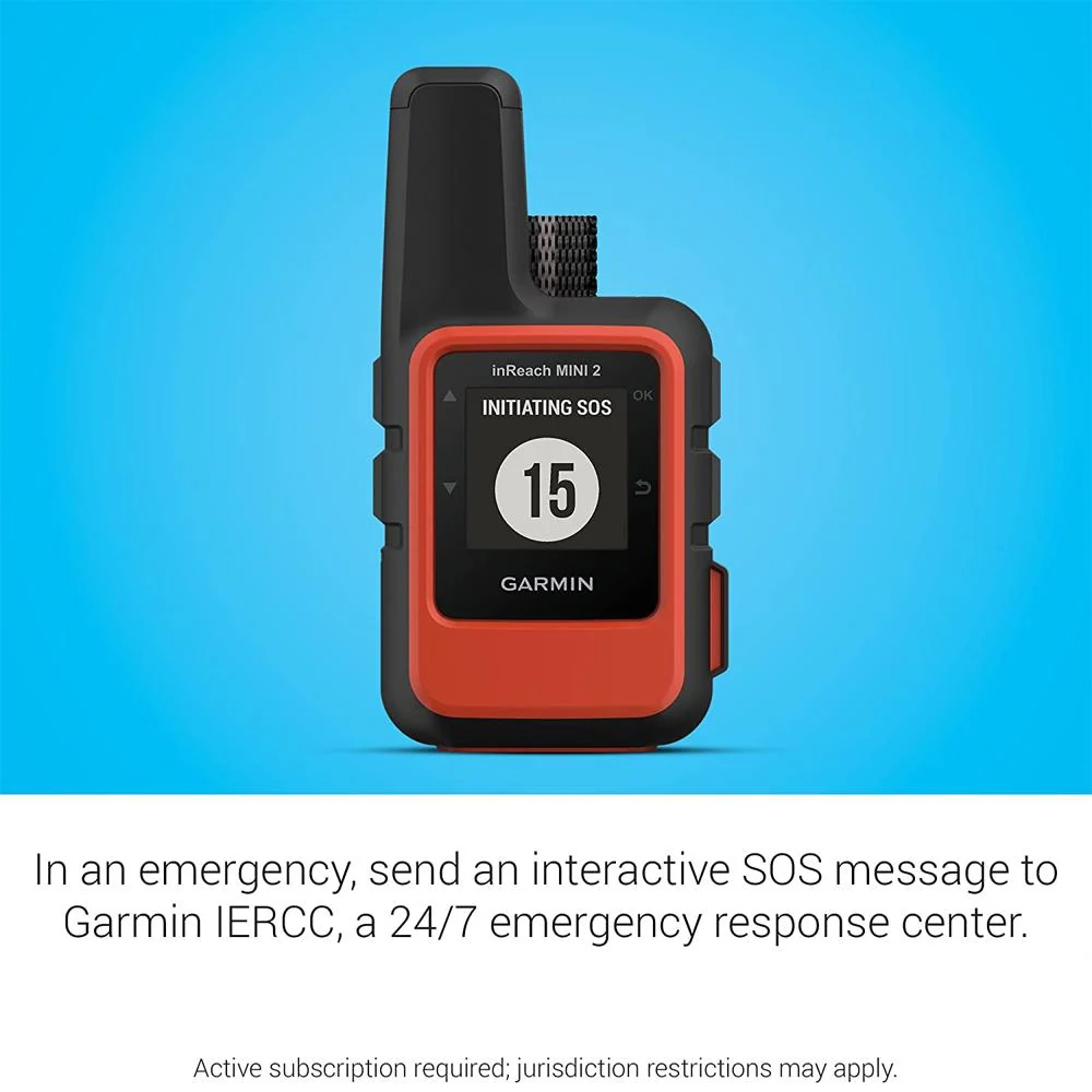 Garmin inReach Mini 2 Portable Satellite GPS Navigator (Flame Red) w/ Warranty Bundle - Image 6