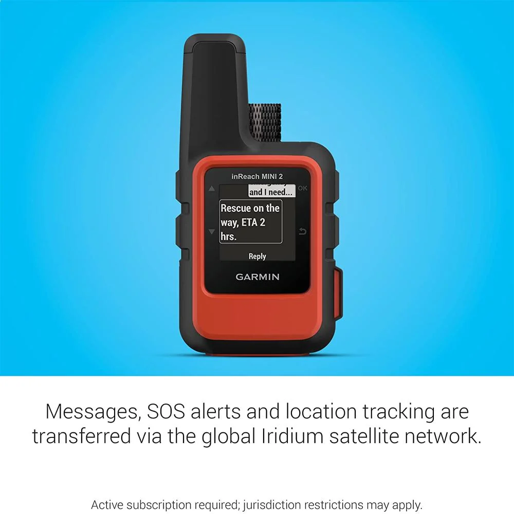 Garmin inReach Mini 2 Portable Satellite GPS Navigator (Flame Red) w/ Warranty Bundle - Image 7