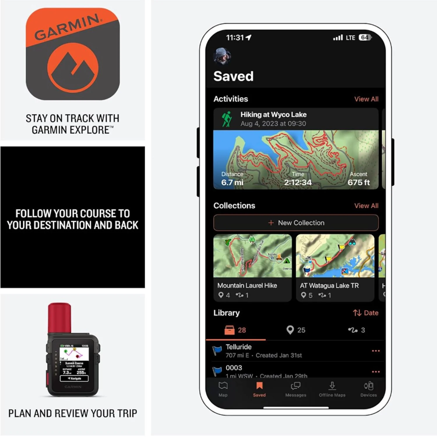 Garmin inReach Mini 3 Plus with Lanyard, Foam Wrist Strap & LED Lantern - Image 7