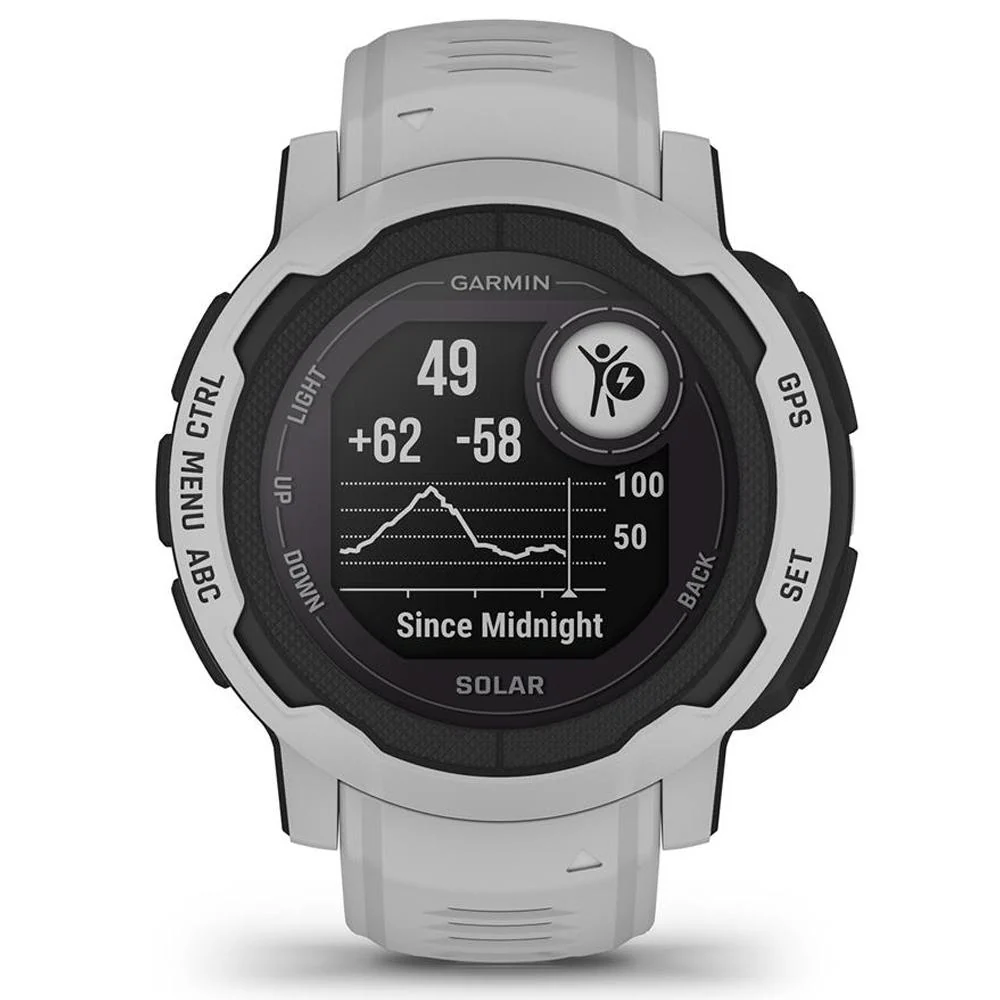Garmin Instinct 2 Solar 45mm GPS Smartwatch, Mist Gray + Accessories Bundle - Image 13
