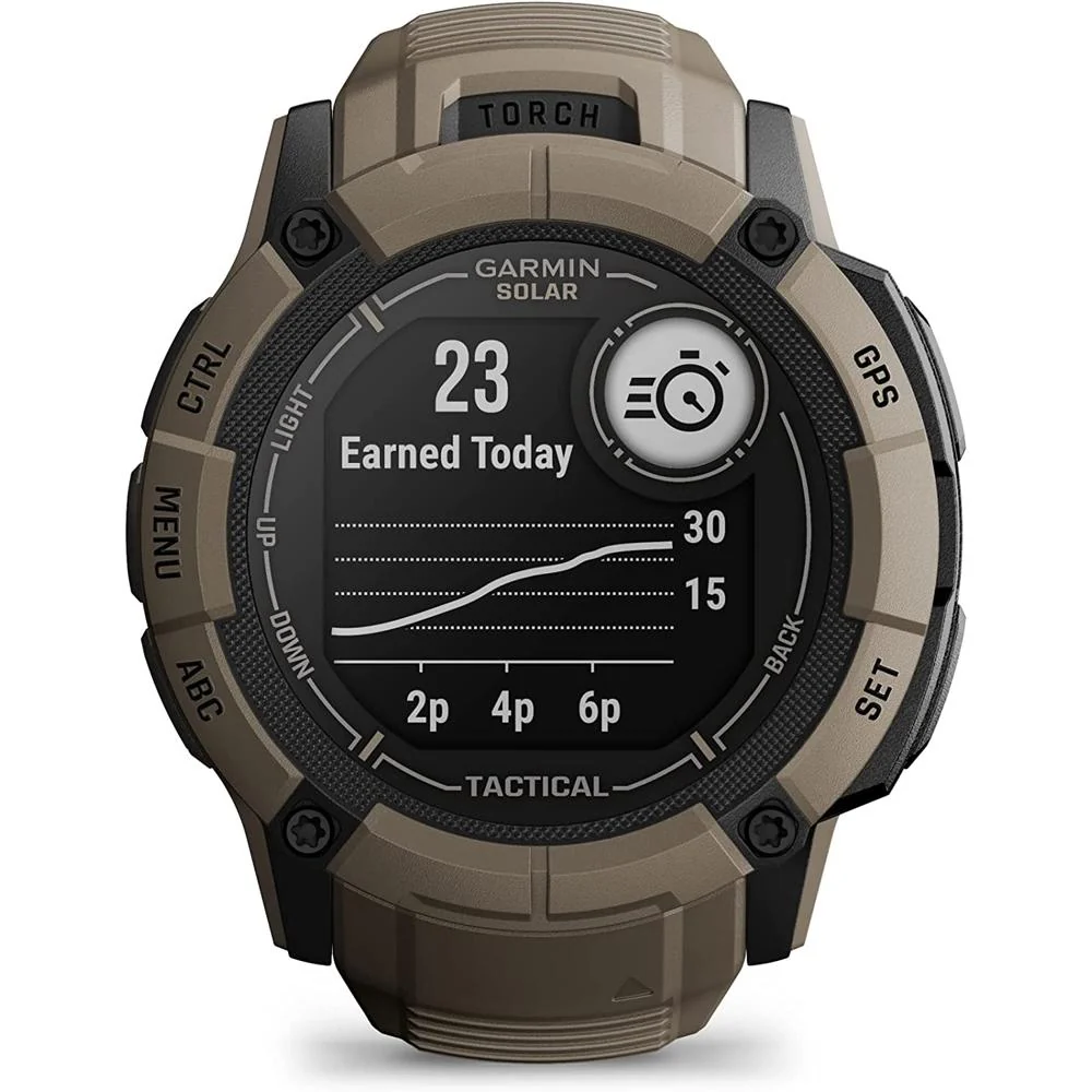 Garmin Instinct 2X Solar GPS Smartwatch Tan + Backpack & Heart Rate Strap M-XL - Image 6