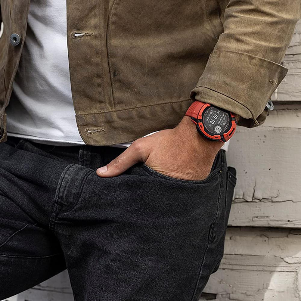 Garmin Instinct 2X Solar Rugged GPS Smartwatch Flame Red + 2x Tactical Bracelet - Image 14