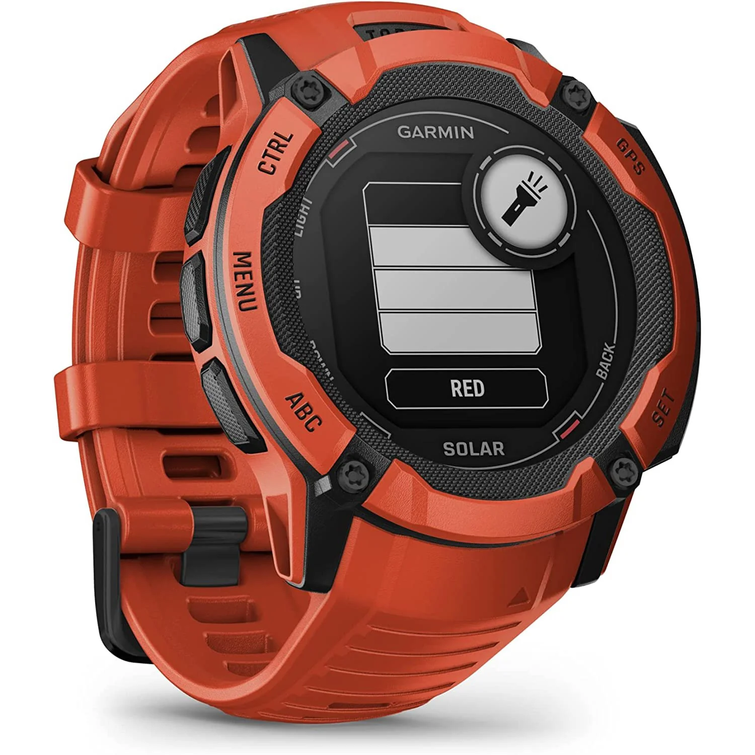 Garmin Instinct 2X Solar Rugged GPS Smartwatch, Flame Red - Image 5