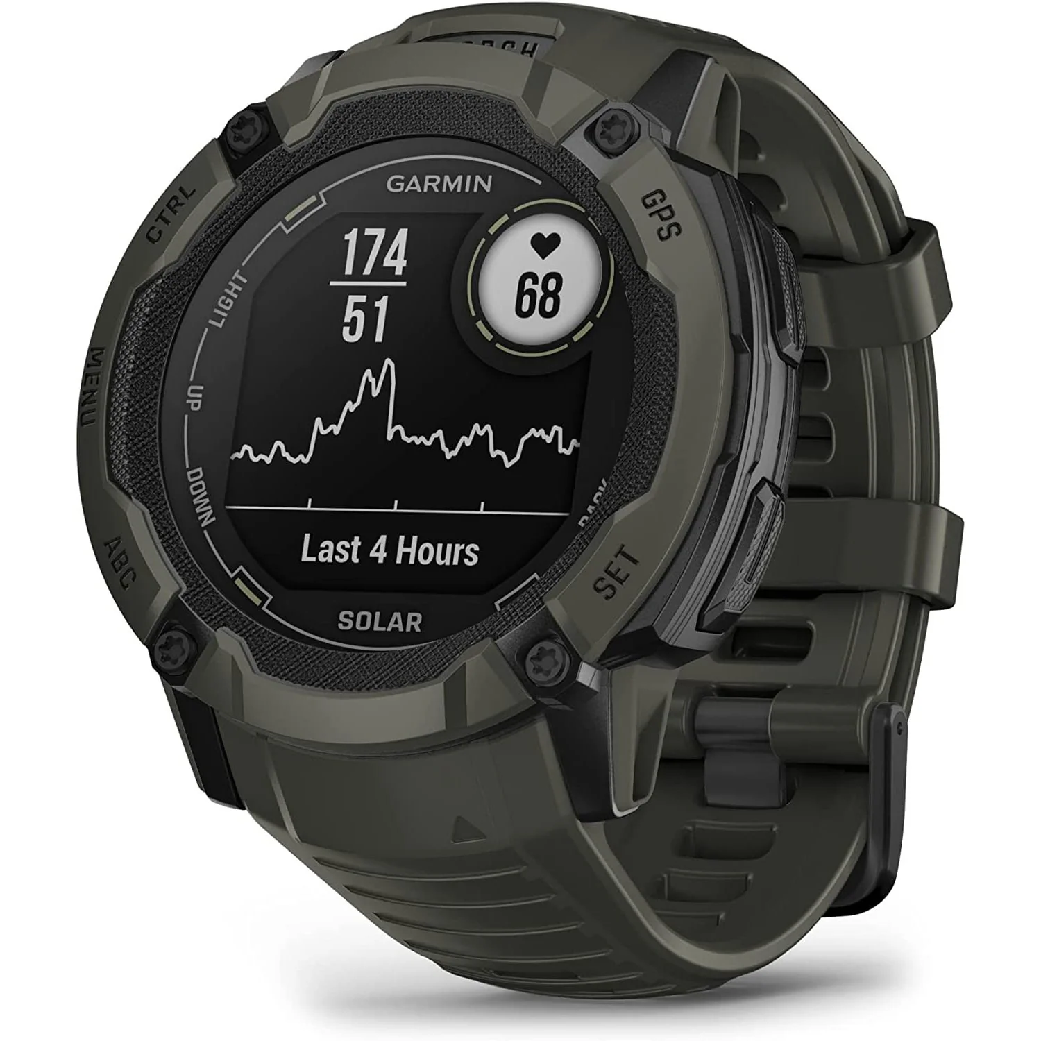Garmin Instinct 2X Solar Rugged GPS Smartwatch, Moss - Image 2