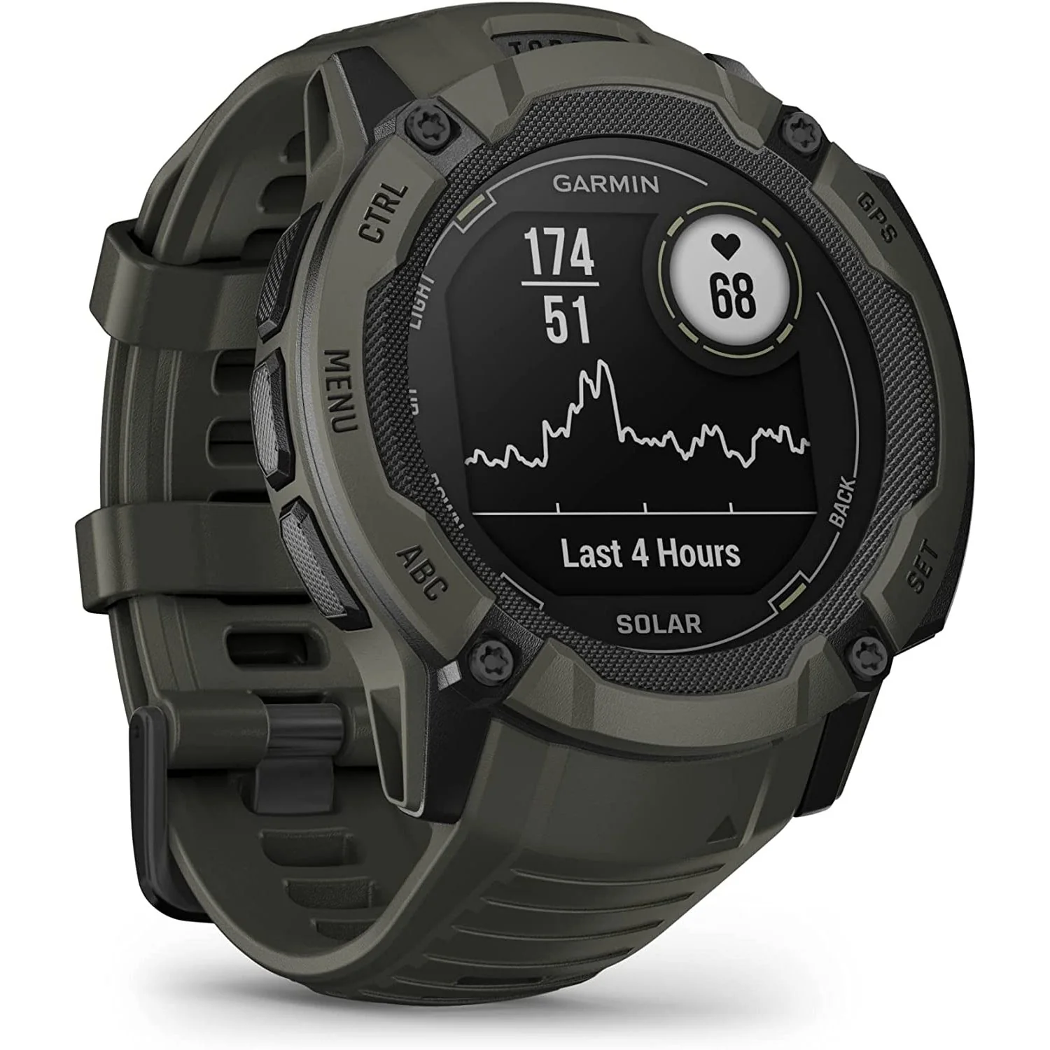 Garmin Instinct 2X Solar Rugged GPS Smartwatch, Moss - Image 5
