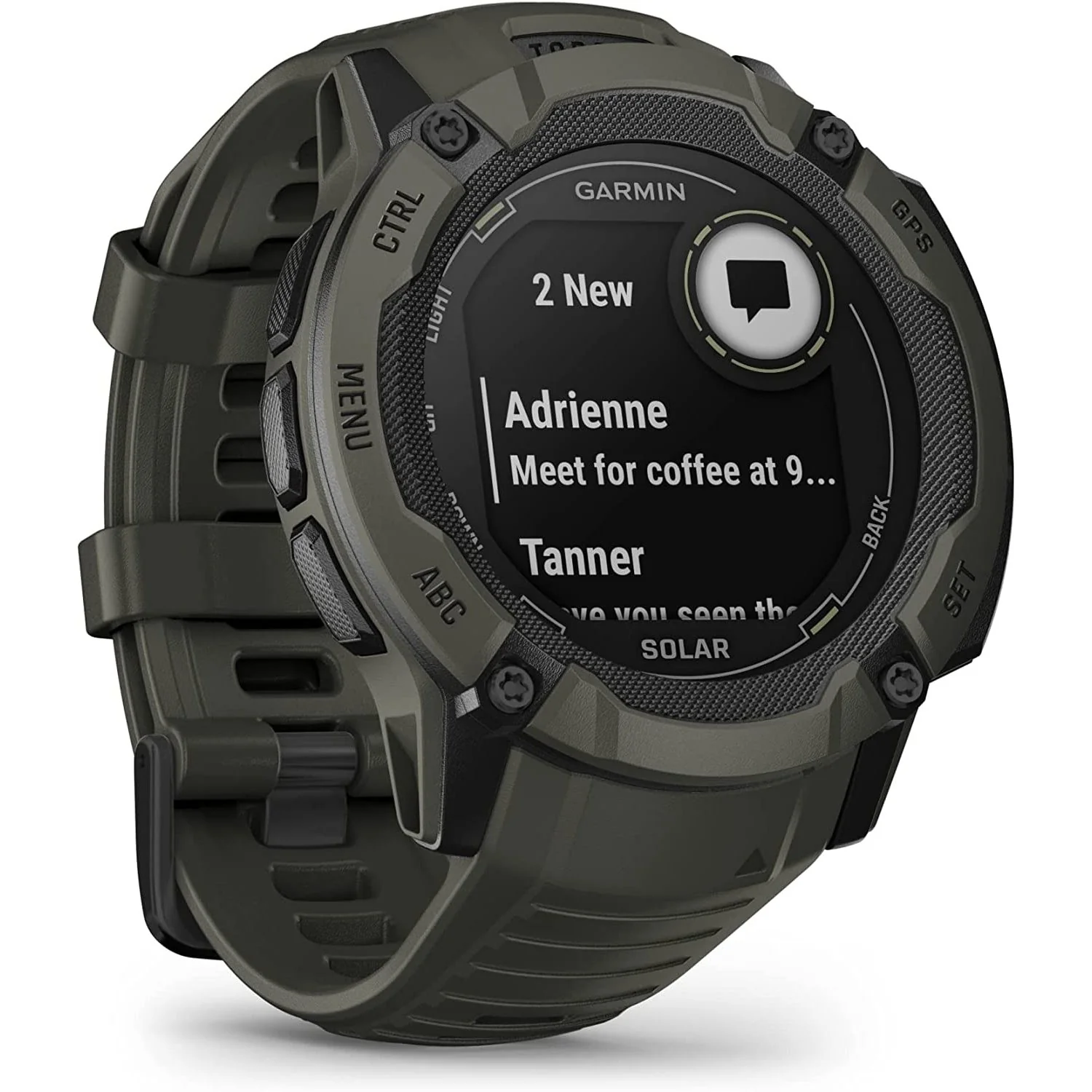 Garmin Instinct 2X Solar Rugged GPS Smartwatch, Moss - Image 6