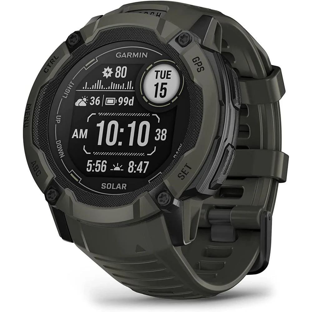 Garmin Instinct 2X Solar Rugged GPS Smartwatch Moss with 2x Tactical Bracelet - Image 3