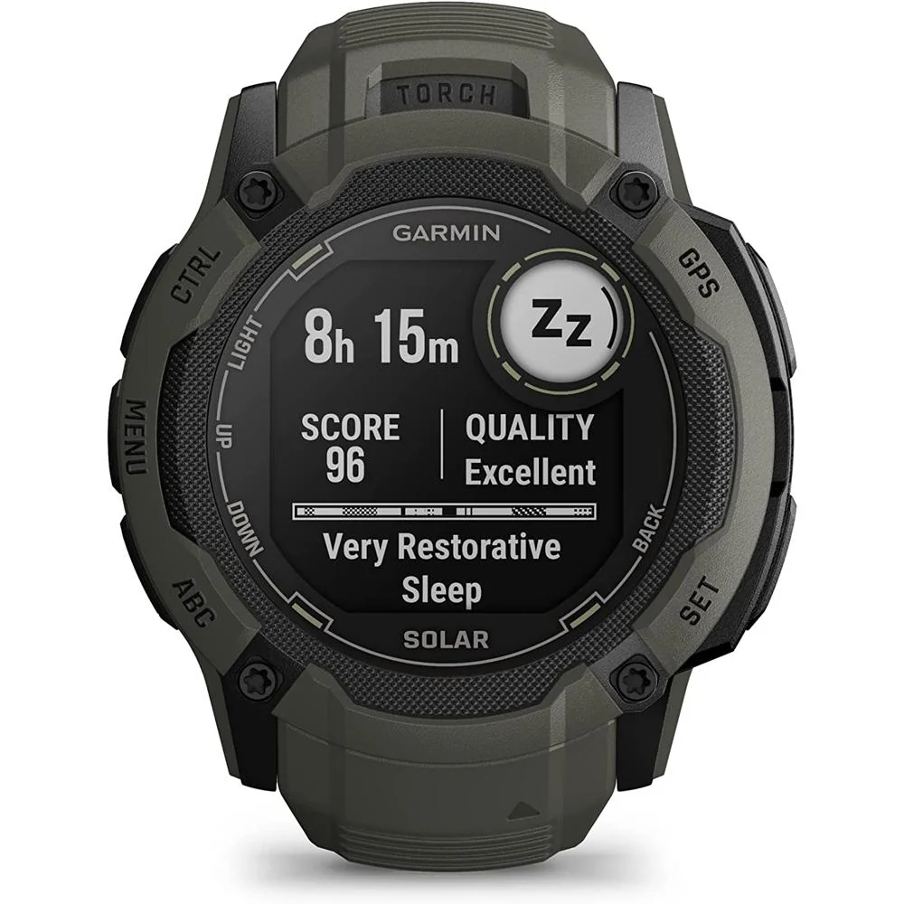 Garmin Instinct 2X Solar Rugged GPS Smartwatch Moss with 2x Tactical Bracelet - Image 5