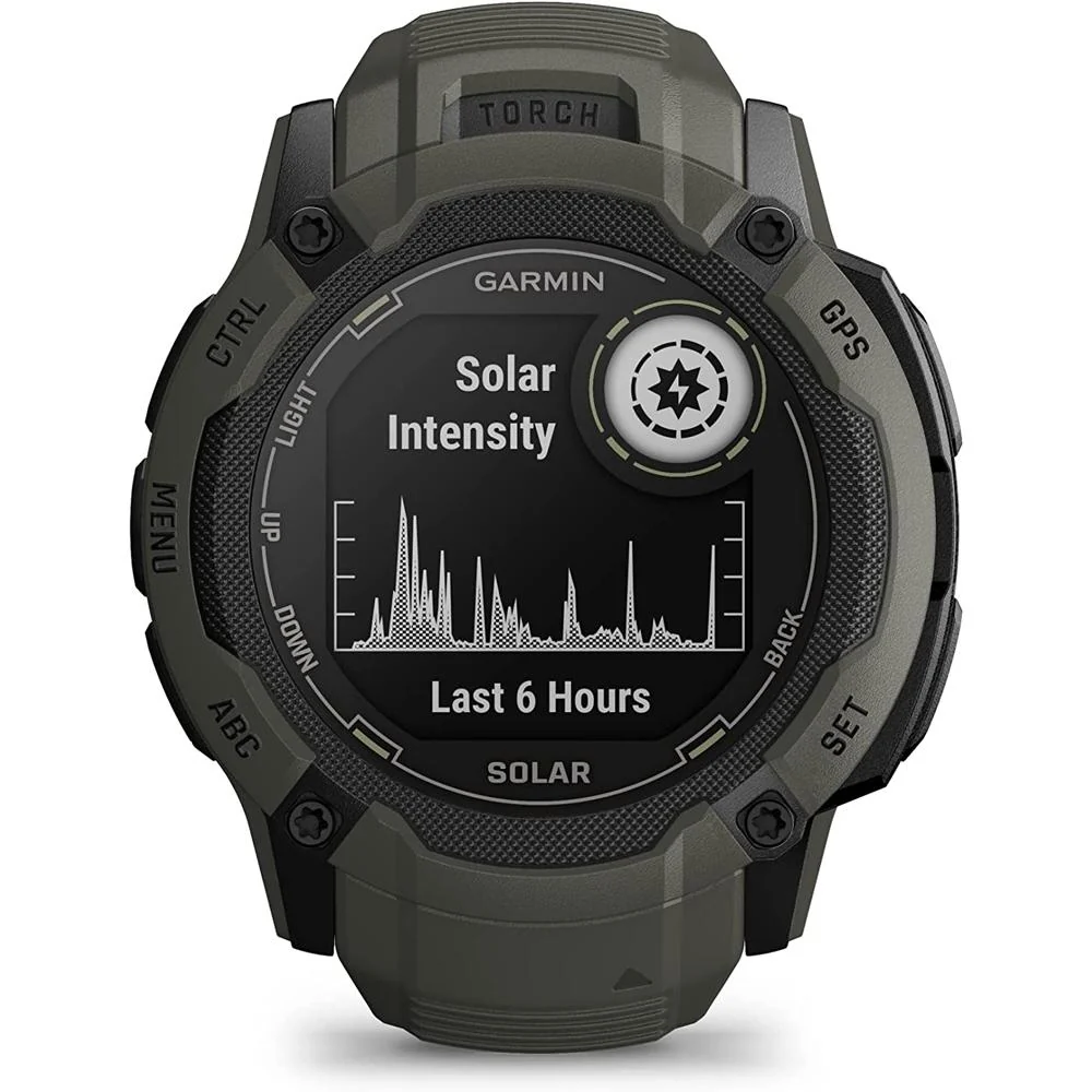 Garmin Instinct 2X Solar Rugged GPS Smartwatch Moss with 2x Tactical Bracelet - Image 6