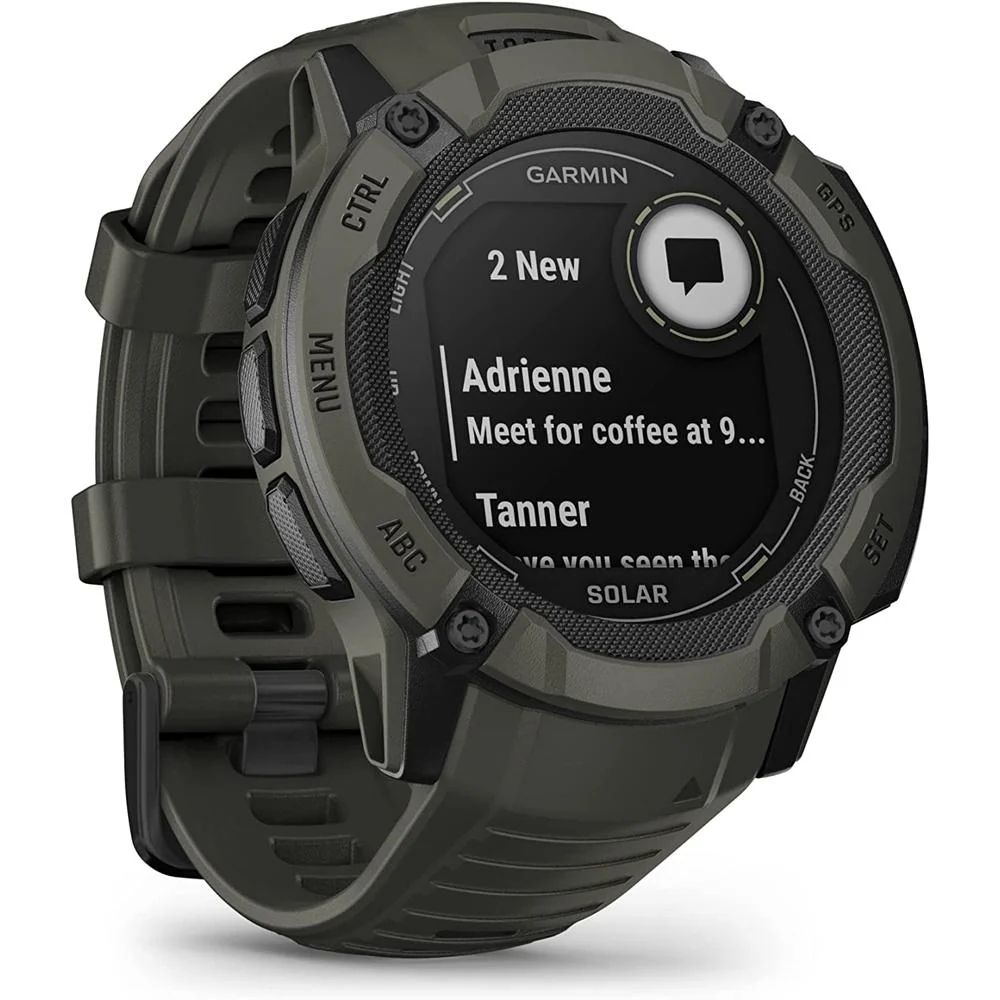 Garmin Instinct 2X Solar Rugged GPS Smartwatch Moss with 2x Tactical Bracelet - Image 8