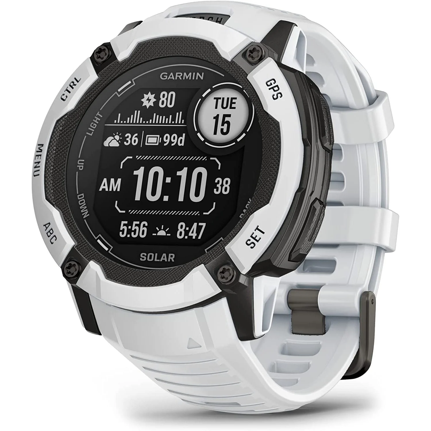 Garmin Instinct 2X Solar Rugged GPS Smartwatch, Whitestone - Image 9