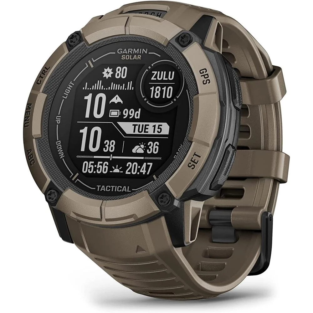 Garmin Instinct 2X Solar Smartwatch Coyote Tan + Bottle & Heart Rate Strap M-XL - Image 10