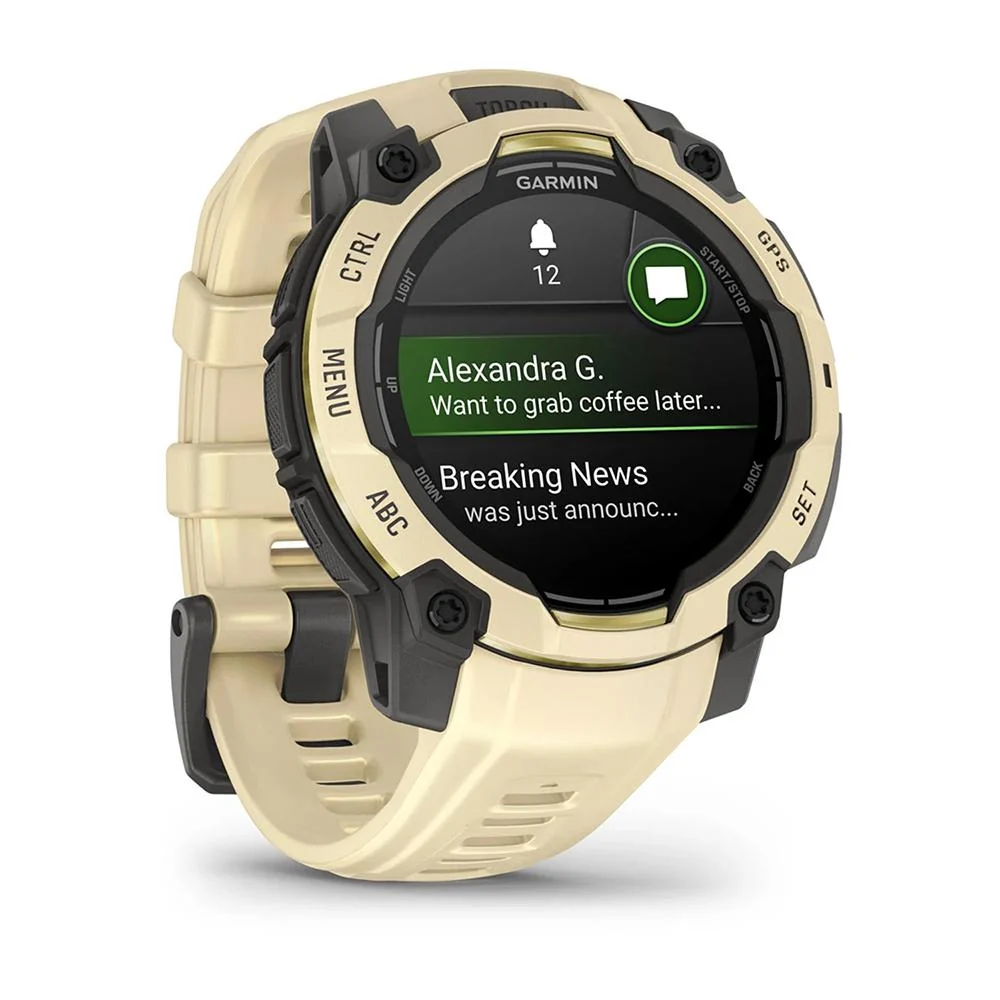 Garmin Instinct 3 - 45 mm GPS Smartwatch AMOLED Citrine with 26 Month Protection - Image 4