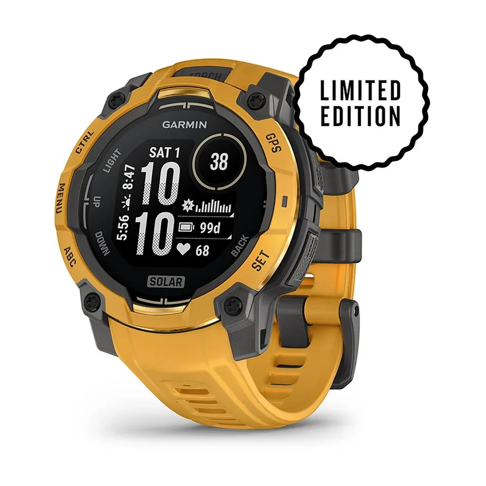 Garmin Instinct 3 - 45 mm GPS Smartwatch SOLAR Sunburst + Charging Dock Bundle - Image 2