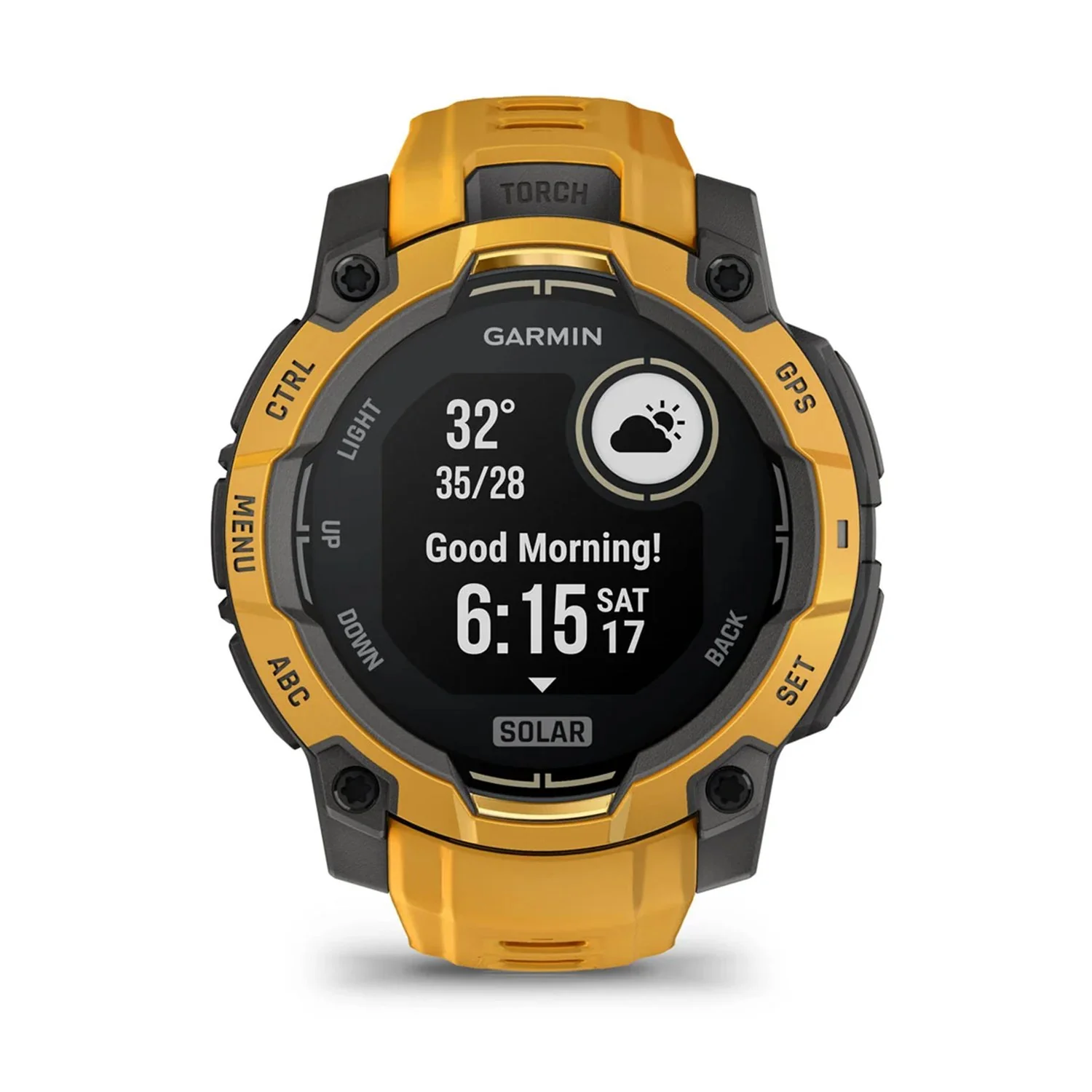 Garmin Instinct 3 - 45 mm Outdoor GPS Smartwatch, SOLAR, Sunburst w/ Sunburst/Gray Band - Image 8