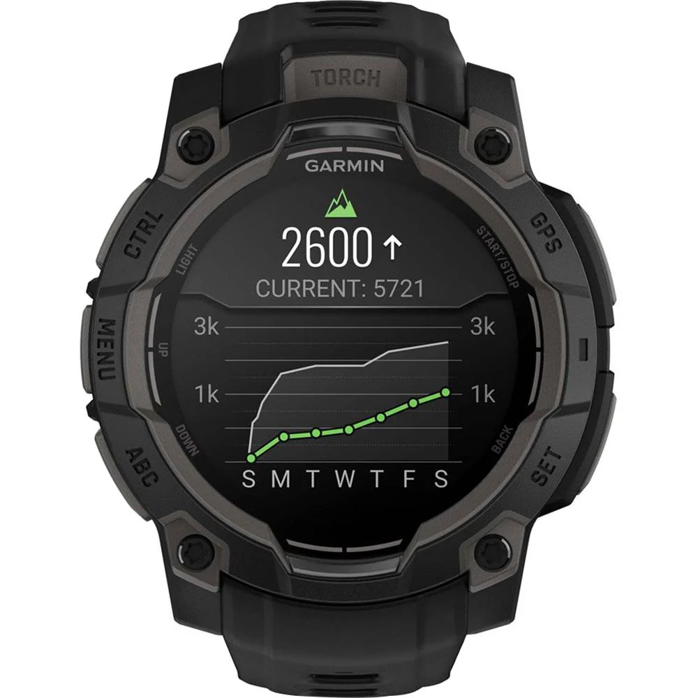 Garmin Instinct 3 45mm Outdoor GPS Smartwatch, AMOLED, Black w/ HRM 200 (XS-S) Bundle - Image 5