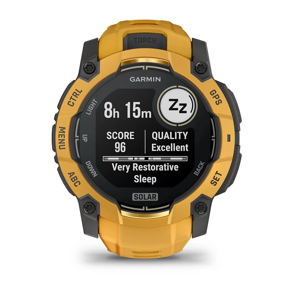 Garmin Instinct 3 - 50 mm GPS Smartwatch SOLAR Sunburst + Charging Dock Bundle - Image 11