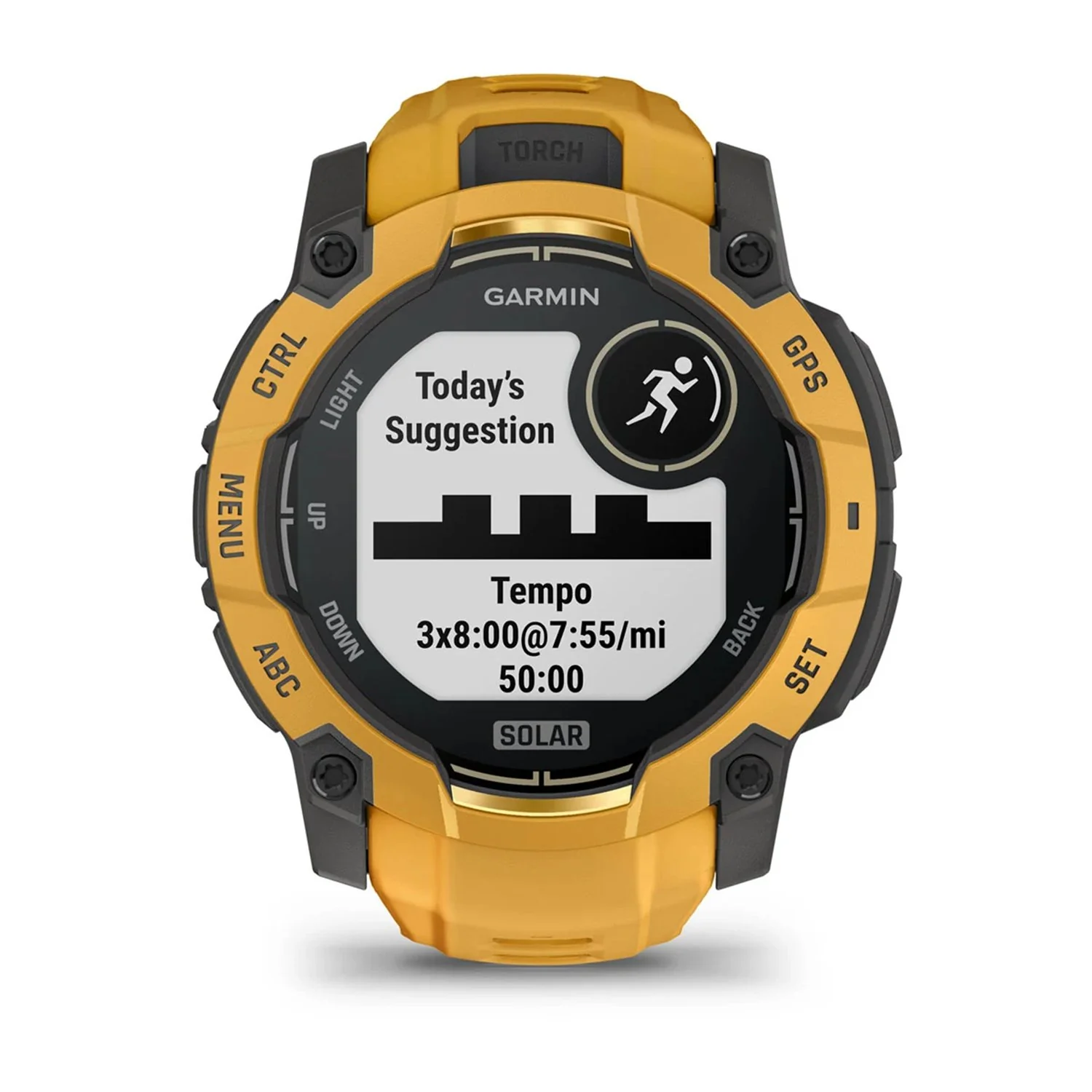 Garmin Instinct 3 - 50 mm Outdoor GPS Smartwatch, SOLAR, Sunburst w/ Sunburst/Gray Band - Image 3