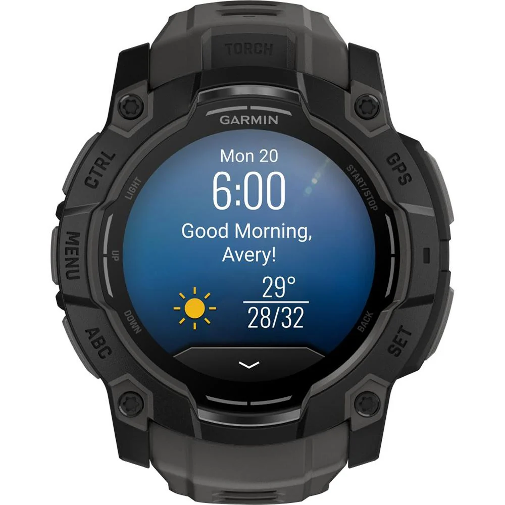 Garmin Instinct 3 50mm GPS Smartwatch, AMOLED, Black w/ Black Band + Accessories Bundle - Image 5