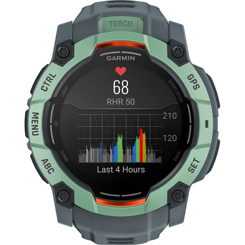 Garmin Instinct 3 50mm GPS Smartwatch, Neo Tropic w/ Twilight Band + Accessories Bundle - Image 5